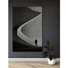 Teona Ahşap Modern Mimari Merdiven Siyah Beyaz Görünümlü Ahşap Dekoratif Ev,Antre,Salon,Ofis,Mutfak Tablo