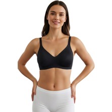 Sensu Lazer Kesim Dikişsiz Hayalet Sütyen Çıkarılabilir Pedli Ayarlanabilir Askı Siyah