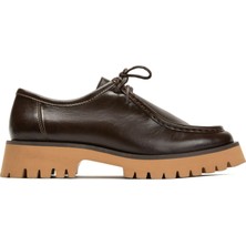 Emienza Portofıno Vegan Deri Kalın Tırtıklı Taban Rustik Bayan Loafer