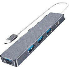 Ally ADS-301C 5 In 1 Type C Dönüştürücü 4 USB Portlu Adaptör Hub ÇOKLAYICI-(5775)
