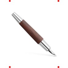 MarkEntegra Krom/ahşap Tasarımlı Dolma Kalem, Koyu Kahverengi