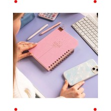 MarkEntegra A5 Spiralli Keten Süresiz Planlayıcı Ajanda - Şeker Pembe