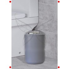 MarkEntegra Gri Çöp Kovası, 20X30 cm Boyutlarında