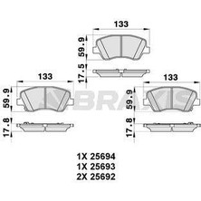 Braxis On Fren Balatası Hyundaı Elantra 2011- Elantra 2016- I30 2011-  Kıa Optıma 2012- Cerato 2015- C
