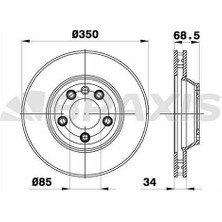 Braxis On Fren Dısk Aynası Sol Havalı Audı Q7 Porsche Cayenne Panamera Touareg 02