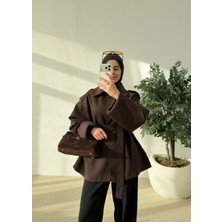 Moda Aksa 7651 Meri Trenç Kahve