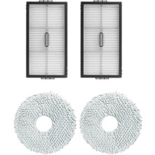 Ropalde Roborock Qrevo Curvx Robot Süpürge Uyumlu Hepa Filte, Mop Bezi - 4'lü Yedek Parça Seti