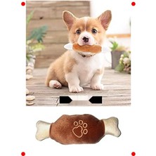MarkEntegra Peluş Kemik Köpek Oyuncağı - Sesli ve Dayanıklı