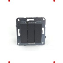 MarkEntegra Siyah Üçlü Anahtar Mekanizma ve Kapak Seti