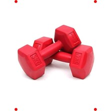 MarkEntegra 2x2 kg Altıgen Dambıl Seti (Kırmızı)