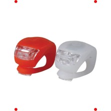 MarkEntegra 2'li Silikon Bisiklet Uyarı Işığı Seti, 3 Modlu Kırmızı Beyaz