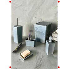 MarkEntegra Modern Tasarım Gri Banyo Aksesuar Seti