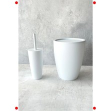 MarkEntegra Beyaz 2'li Modern Banyo Aksesuar Seti