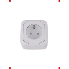 MarkEntegra Şeffaf Kapaklı Topraklı Priz - Çabuk Bağlantı