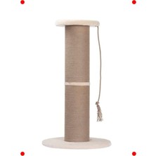 MarkEntegra Dev Borulu Kedi Tırmalama (20CM Çap, Krem) - Pençe Sağlığı