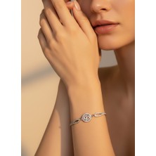 Keskin Gümüş 925 Ayar Gümüş Baget Tasarım  Kadın Bileklik Doğum Günü Hediye 1