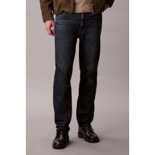 Calvin Klein Erkek Standart Kalıp Düz Paça Jean Pantolon - Lacivert