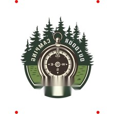 MarkEntegra Off Road Kamp Macera Pusula Sticker - 14X13 cm
