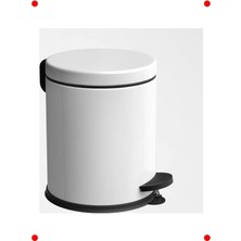 MarkEntegra Pedallı Çöp Kovası Beyaz 3 Litre - Kompakt Tasarım