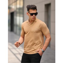Comstar Erkek Slim Fit Waffle Kumaş Patlı ( V ) T-Shirt