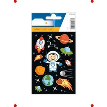 MarkEntegra Küçük Astronot Çıkartma Seti - 3 Yaprak / 33 Adet