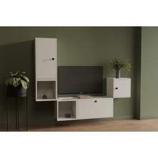 nettrends.net The New Trend Of Shopping 3 Kapaklı Geniş Depolama Asma Televizyon Ünitesi Çok Bölmeli Modüler Tv Seti MST-TVT-1055