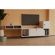 nettrends.net The New Trend Of Shopping Dekoratif 2 Kapaklı Tv Konsolu Uzun Ömürlü Modern Salon Oturma Odası Organizeri MST-TVT-1056