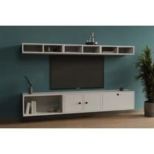 nettrends.net The New Trend Of Shopping Dekoratif 3 Kapaklı Tv Konsolu Uzun Ömürlü Modern Salon/oturma Odası Organizeri MST-TVT-1053