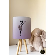 Talia Home Rengarenk Kelebek Desenli Çocuk Odası Abajur Masa Lambası TLAB-018