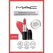 M.A.C Yüksek Pigmentasyonlu,doğal ve Parlak Bitişli,uzun Süre Kalıcı,yumuşatıcı Ruj - See Sheer