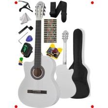 MarkEntegra Beyaz Klasik Gitar Seti (Kk Kasa, Ayarlı Sap)