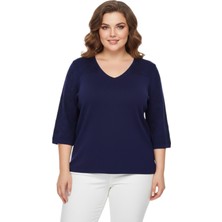 Lavella Kadın V Yaka Yaka Truva Kol Kazak BGL-ST05081