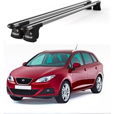 Today Auto Trio-Iı Seat Ibiza Kombi (2008 ve Sonrası) Uyumlu Kilitli Ara Atkı 120CM Port Bagaj Tavan Barı