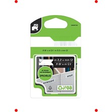 MarkEntegra Kalıcı Polyester Etiket Şeridi - Siyah/beyaz 12MM x 5.5m