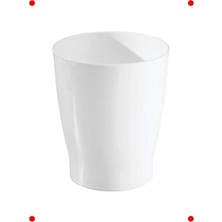 MarkEntegra Yuvarlak Kompakt Çöp Kovası - Beyaz (19.6X23.1 Cm)