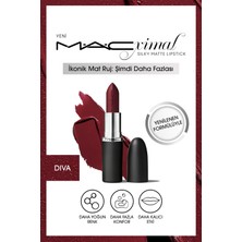 M.A.C Yüksek Pigmentasyonlu,doğal ve Mat Bitişli,uzun Süre Kalıcı,yumuşatıcı,nemlendirici Ruj-Diva