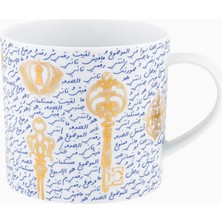 Silsal Nagham Porselen Mug, 22 Ayar Altın Detaylı