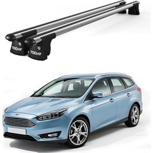 Today Auto Trio-II Ford Focus Kombi (2011 ve Sonrası) Kilitli Ara Atkı 120CM Port Bagaj Tavan Barı
