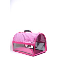 Migno Flybaghv Fileli-Şeffaf Model Kedi/köpek Taşıma Çantaları/pembe/tüm Havayollarına Uyumlu!