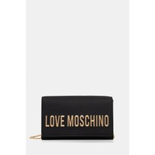 Love Moschino Kadın Metal Harf Logolu Zincir Askılı Çanta - Siyah