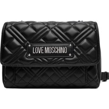 Love Moschino Kadın Kapitone Desenli Omuz Çantası - Siyah