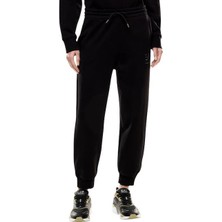 EA7 Kadın Tam Kalıp Lastik Paçalı Eşofman Altı - Siyah