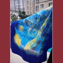 Sanat Şalları -Starry Night Serisi Ipek & Keçe Şallar