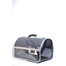 Migno Flybaghv Fileli-Şeffaf Model Kedi/Köpek Taşıma Çantaları/Gri/Tüm Havayollarına Uyumlu!