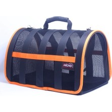 Migno Astrahv Fileli Model Kedi/Köpek Taşıma Çantaları/Turuncu/Tüm Havayollarına Uyumlu!