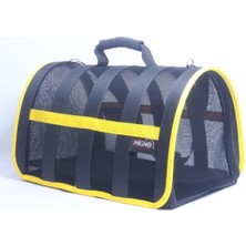 Migno Astrahv Fileli Model Kedi/Köpek Taşıma Çantaları/Sarı/Tüm Havayollarına Uyumlu!