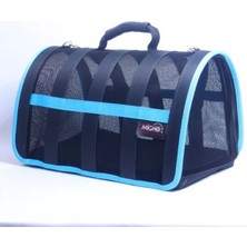 Migno Astrahv Fileli Model Kedi/Köpek Taşıma Çantaları/Turkuaz/Tüm Havayollarına Uyumlu!