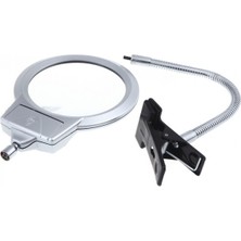 ForWhat Büro Ev Ofis Hediyesi Için 13CM 2.5x Metal Masaüstü Mandallı Ledli Büyüteç