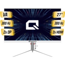 Quantum Pearl Gamıng MG27W-A 27&amp;quot; 1ms, 300Hz, Full Hd Va, Dp, Hdmı, Dahili Hoparlör, Yükseklik Ayarlı, Gamıng Monitör (Beyaz)