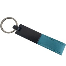 Shopwave Metal Başlıklı Deri Anahtarlık Mavi